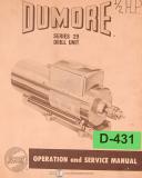 Dumore-Dumore Series 14 8385, Tool Post Grinder, Operations and Parts Manual Year 1994-8385-Series 14-01